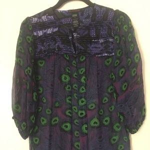 Custo Barcelona Sheer Printed Blouse